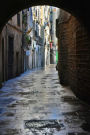 Alley in Barcelona Spain Journal: 150 page lined notebook/diary