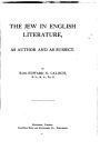 The Jew in English Literature, As Author and as Subject