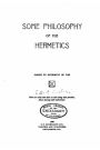 Some philosophy of the hermetics