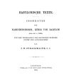 Babylonische Texte Inschriften von Nabochodonosor Koenig von Babylon