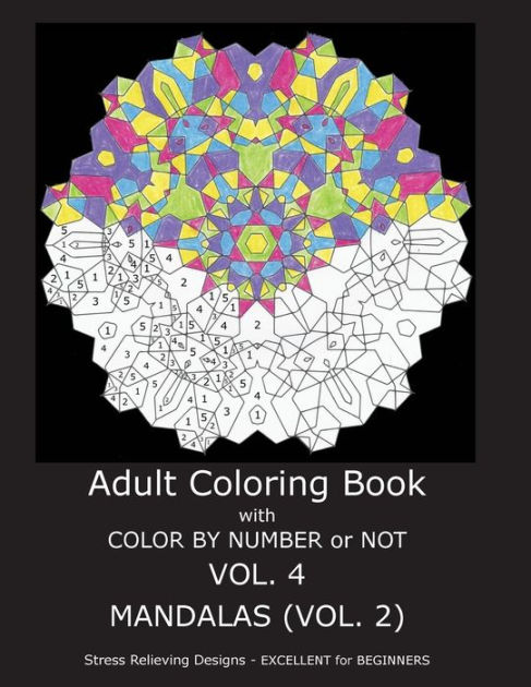 Color by number for Adults - Mandala Coloring book - Stress Relieving  Mandela Style Patterns