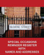 Special Occasions Reminder Register with names & addresses