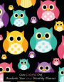 Cute Colorful Owl Academic Year 2017 Monthly Planner: Large 8.5x11 16 Month August 2016-Dec 2017 Organizer