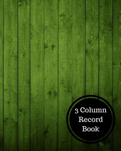 3 Column Record Book Three Columnar Format by Insignia Accounts