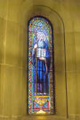 Stained Glass Window at Montserrat Journal: 150 Page Lined Notebook/Diary