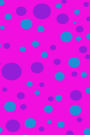 Pink Lavender & Teal Polka Dots: JOURNAL LOG DOODLE SKETCH DRAWING NOTE BOOK NO LINES UNRULED 6