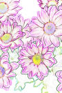 Illustration of Pretty Pink & Purple Flowers Journal: 150 Page Lined Notebook/Diary