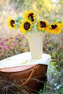 Sunflowers and Picnic Basket Summer Journal: 150 Page Lined Notebook/Diary
