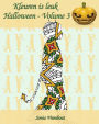 Kleuren is leuk - Halloween - Volume 3: 25 silhouetten van kinderen met een halloweenkostuum
