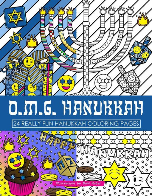 Omg Hanukkah Coloring Book 24 Really Fun Coloring Pages Paperback