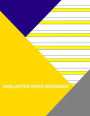 Highligher Paper Workbook: 5 Narrow Yellow Lines