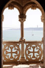 Balcony Overlooking the Sea in the Tower of Belem Lisbon Portugal: 150 Page Lined Notebook/Diary