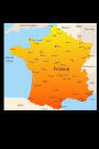 Map of France Journal: 150 page lined notebook/diary
