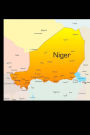 Map of Niger Journal: 150 page lined notebook/diary