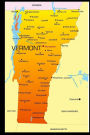 Map of Vermont Journal: 150 page lined notebook/diary