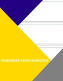 Penmanship Paper Workbook: 4 Colored Lines Per Page