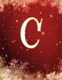 C: Monogram Initial C, Christmas Notebook/Journal/Diary 100 Pages, 8.5 x 11