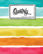 Bullet Journal: Dot Grid Line, Watercolor Colorful Rainbow Striped Size 8 X 10, 90 P: Inspiring Your Ideas and Tips for Hand Lettering