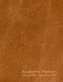 2017 Academic Planner: Brown Leather Cover - 8 X 10