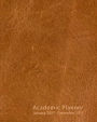 2017 Academic Planner: 8 x 10, Brown Leather Cover