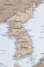 A Map of The Korean Peninsula North and South Korea: Blank 150 page lined journal for your thoughts, ideas, and inspiration