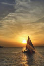Sailboat at Sunset Journal: 150 page lined notebook/diary