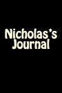 Nicholas's Journal: A 6 x 9 Blank Notebook