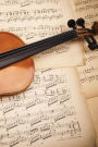 Violin and Sheet Music Notebook: 150 page Notebook Journal Diary