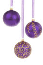 Pretty Purple Christmas Ornaments Journal: 150 Page Lined Notebook/Diary