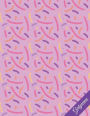 Girly Notebook Collection: Cute Confetti Pattern, Journal/Diary, Wide Ruled, 100 Pages, 8.5 x 11, Composition Book