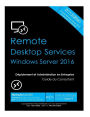 RDS Windows Server 2016 - Deploiement et Administration en Entreprise: Guide du Consultant