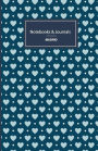 Notebooks & Journals: Lined, Soft cover, 5.5 x 8.5 inch, 130 pages, hearts pattern