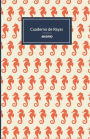 Cuaderno de rayas: tapa blanda, 14x21cm, 130 páginas. Caballitos de mar