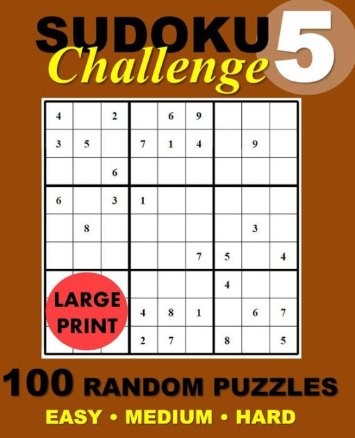 Sudoku Challenge 5 100 Random Sudoku Puzzles by Sudoku Challenge