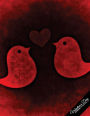 Valentine's Day Notebook Collection: Red Love Birds, Journal/Diary, Wide Ruled, 100 Pages, 8.5 x 11