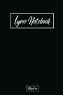 Lyric notebook: Black Design, Song Writing Journal with Lined Staff Paper For Jotting down Lyrics And Music. Best Gift for Musicians, Music Lovers, Students, Songwriters.