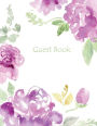 Guest Book: Very Lovely Color-Filled Guest Book Large 8.5 X 11 with Photo Windows and Lined Pages Graced with Exquisite Art Guest