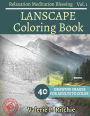 LANDSCAPE Coloring book Vol.1 For Grown-Ups For Relaxation 40 Drawing images +: Sketches Coloring Book