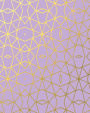 Lilac Purple and Gold Foil Pattern Notebook