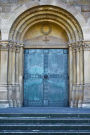 Beautiful Antique Blue and Gold Arched Church Door Journal: 150 Page Lined Notebook/Diary