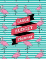 Large budget planner: Flamingo Budget Planner : Extra Large Size for Seniors (8.5x11 inches) 24 months Tracker