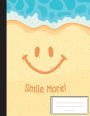 Emoji Smile More Sand Beach: Composition Notebook: College Wide Ruled Writer's Notebook for School / Teacher / Office / Student: Softback-Perfect Bound-Large School Notebook, 110 Pages, 8.5x11