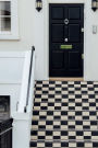 Black and White Steps to a Black Door Urban Curb Appeal Journal: 150 Page Lined Notebook/Diary