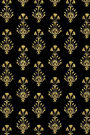 Egyptian Floral Pattern Gold Black Journal To Write In Notes: (Notebook, Diary, Blank Book)