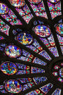A View of the Stained Glass Window in the Notre Dame of Paris France Journal: 150 Page Lined Notebook/Diary