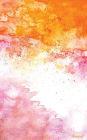 Journal: Blank Book Diary ~ 5 x 8 Pocket Size, 80 Gray Lined Pages, COLLEGE Ruled ~ Pink Orange Watercolor MATTE Cover