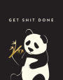 Get Shit Done: Bullet Grid Journal, Panda, 150 Dot Grid Pages, 8