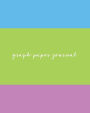Graph Paper Journal: Blue, Green, Purple, 150 Graph Pages, 8