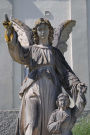 Antique Loving Protective Guardian Angel Sculpture Blessing Journal: 150 Page Lined Notebook/Diary