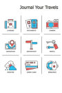 Journal Your Travels: Travel Icons Travel Journal, Lined Journal, Diary Notebook 6 x 9, 150 Pages